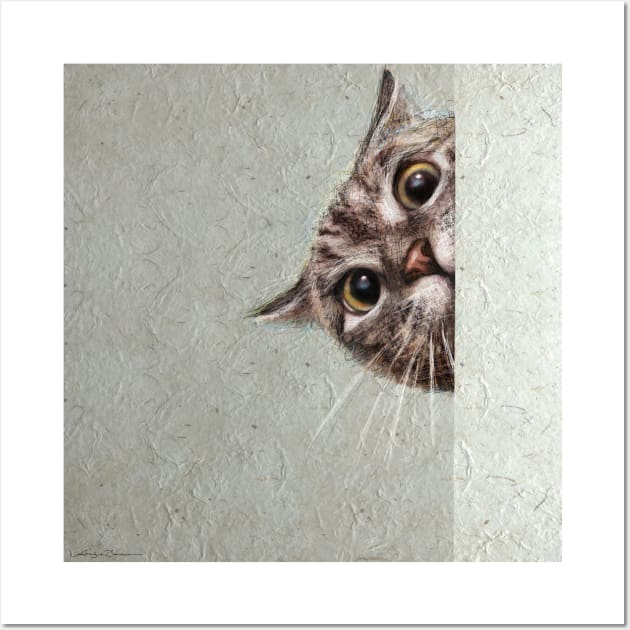 CAT spy Wall Art by Angie Braun